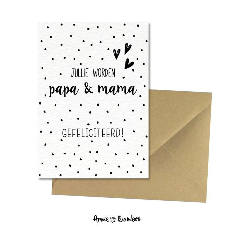 Wenskaart - Jullie worden papa & mama