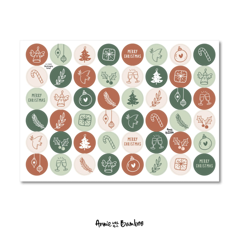 Stickervel - Sluitzegels Kerst (sale)