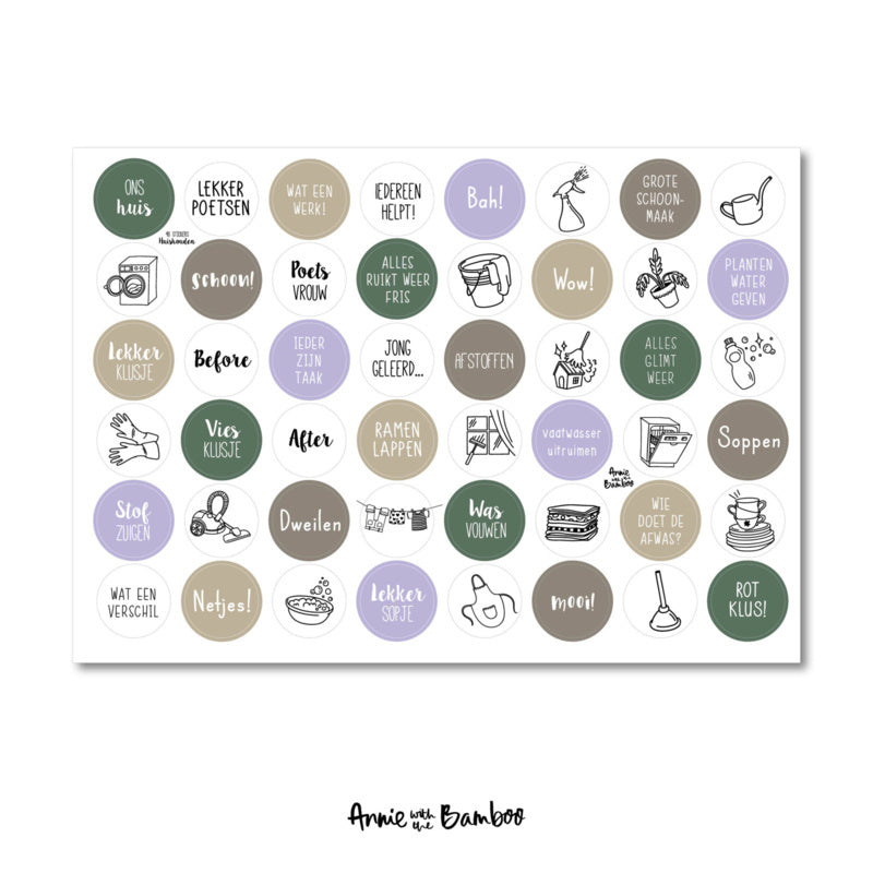 Stickervel - Huishouden (sale)