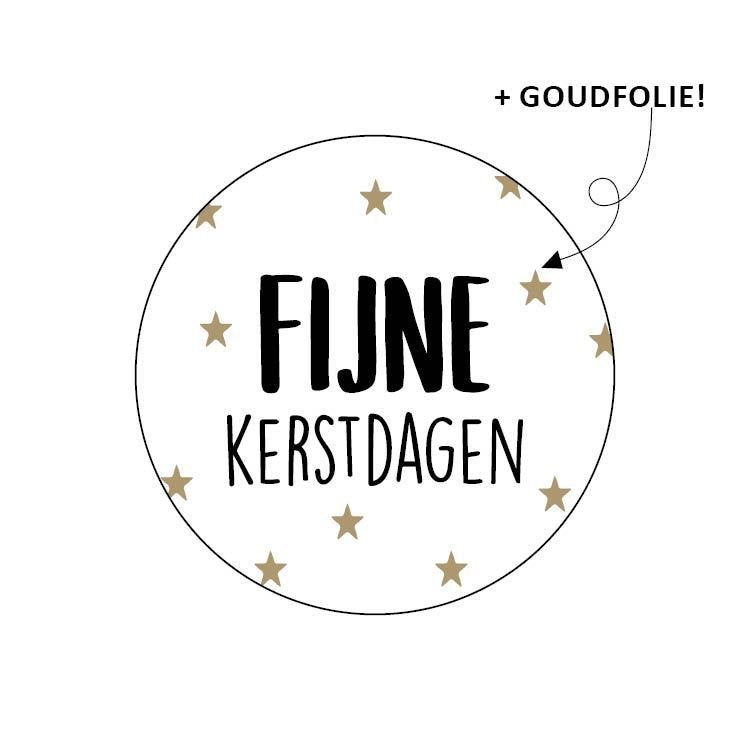 Stickers FIJNE KERSTDAGEN - 10 stuks