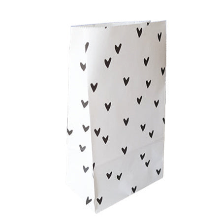 Blokbodemzak hartjes - 5 stuks