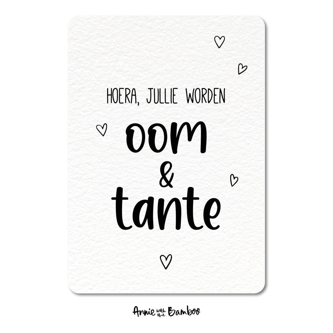 Ansichtkaart - Hoera, jullie worden oom & tante