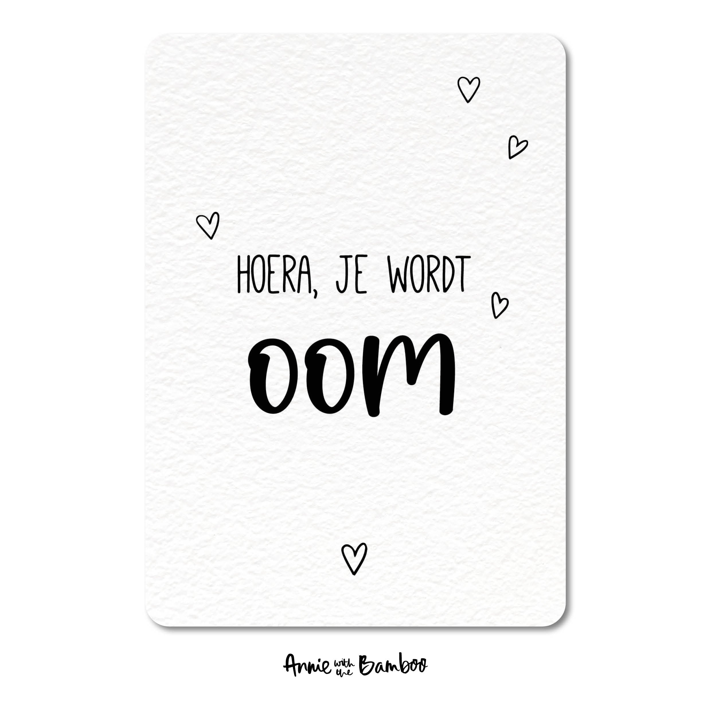 Ansichtkaart - Hoera, je wordt oom
