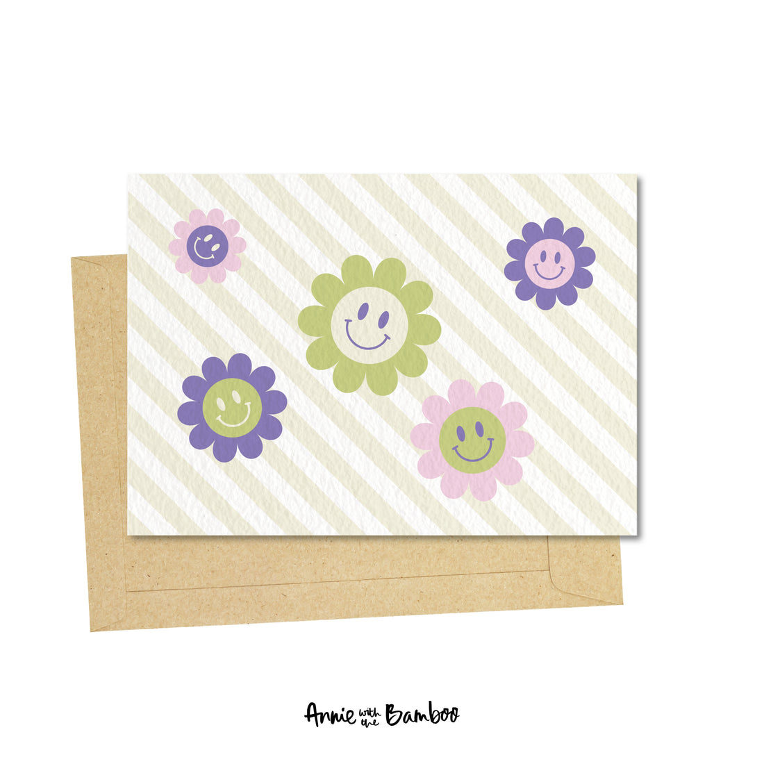 Ansichtkaart - Smileys (bloemen)