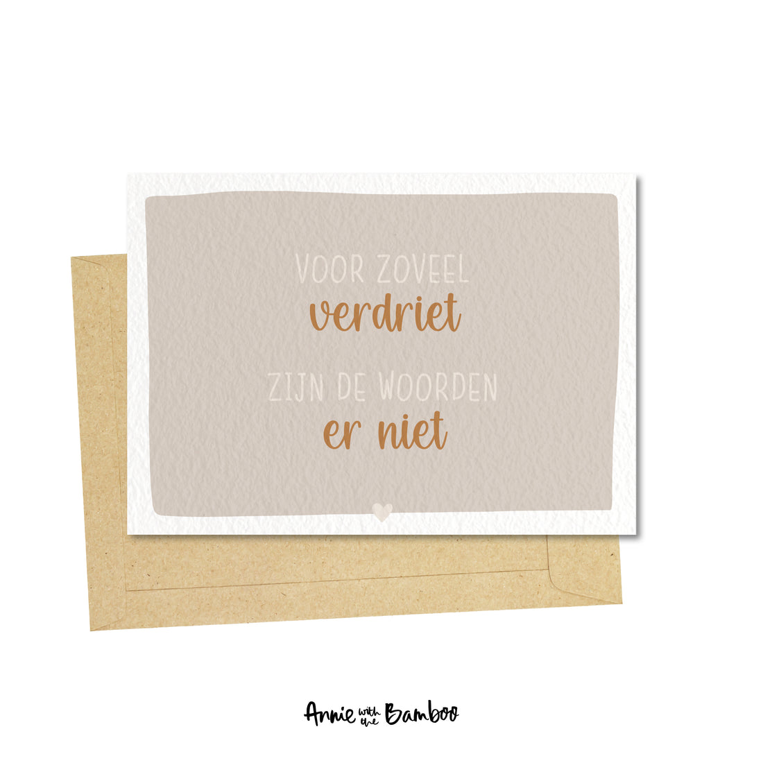 Ansichtkaart - Voor zoveel verdriet zijn de woorden er niet