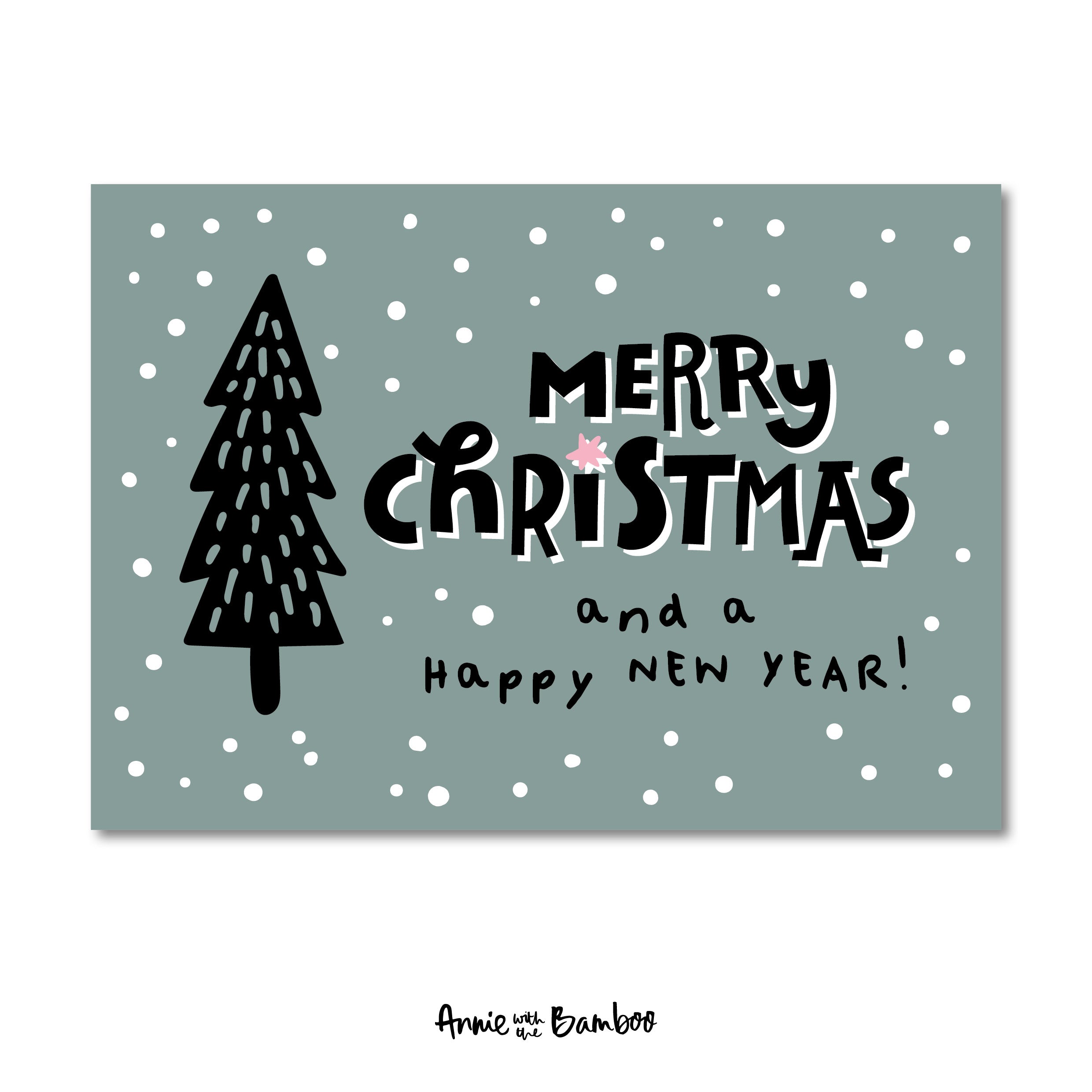 Kerstkaart - Merry Christmas (sale)