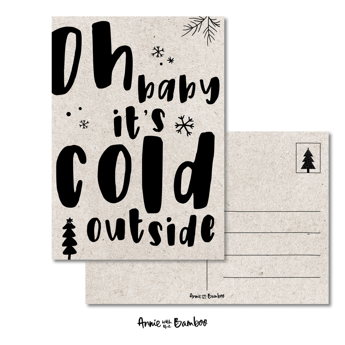 Kerstkaart - Oh baby it&