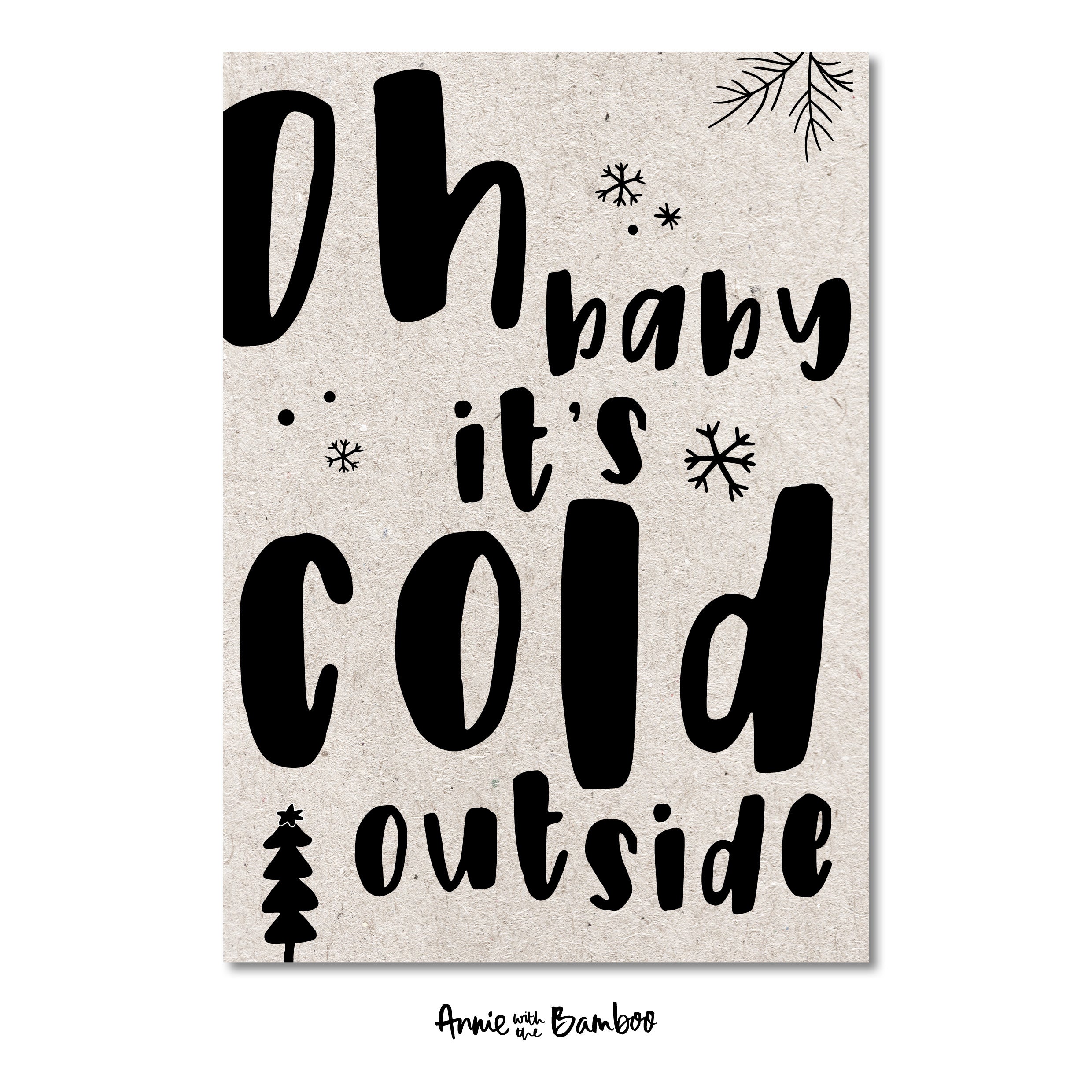 Kerstkaart - Oh baby it&