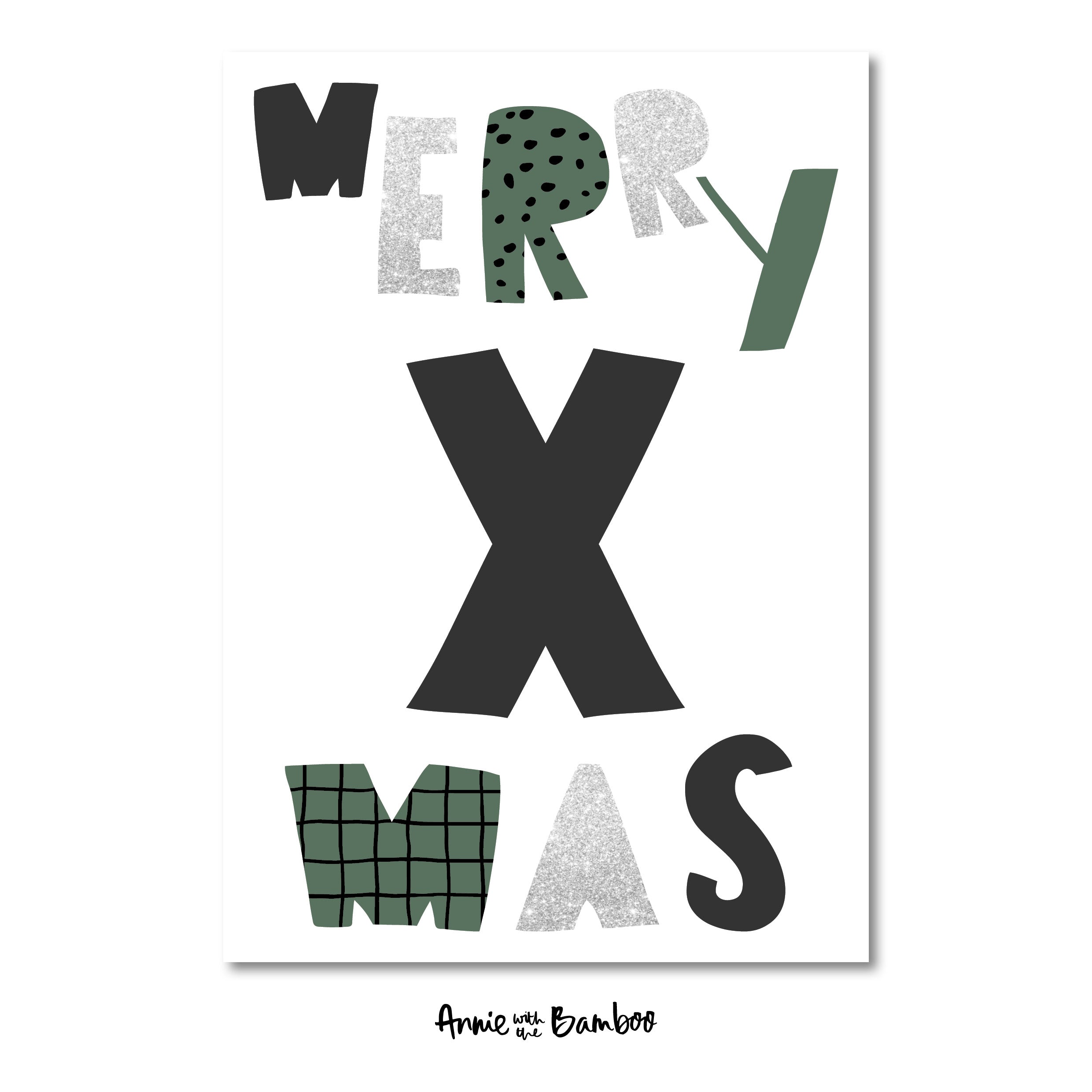 Kerstkaart - Merry Xmas (sale)