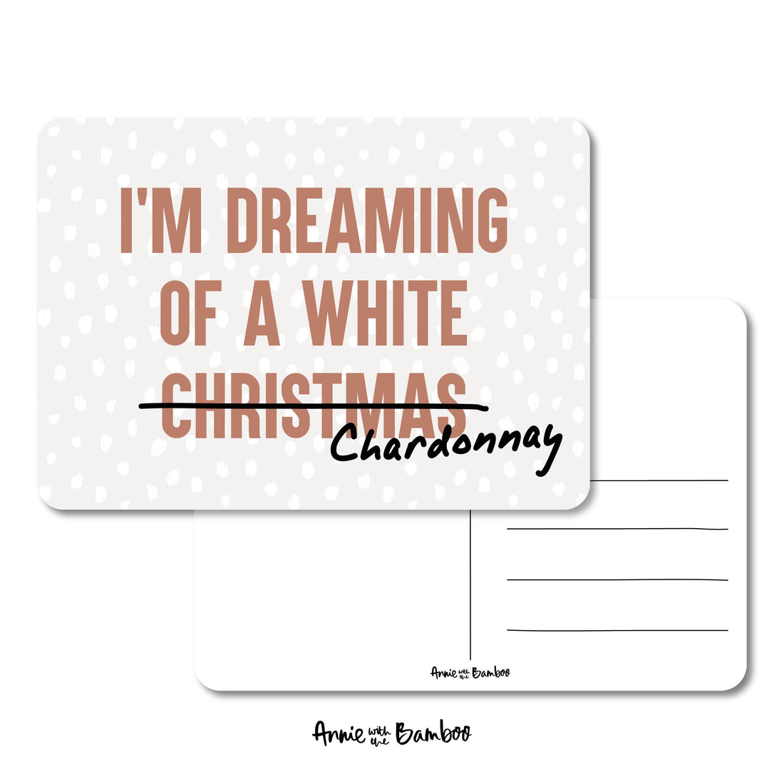 Kerstkaart - Dreaming of a white chardonnay (sale)