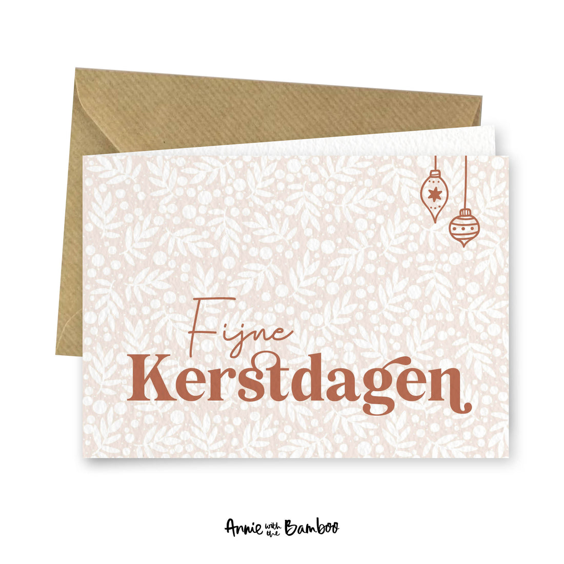 Dubbele kerstkaart - Fijne kerstdagen