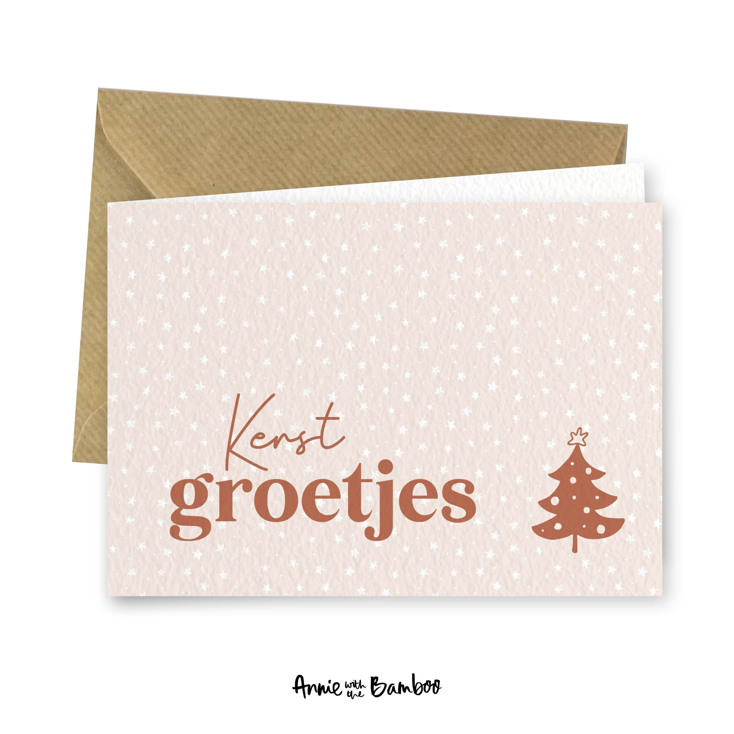 Dubbele kerstkaart - Kerstgroetjes