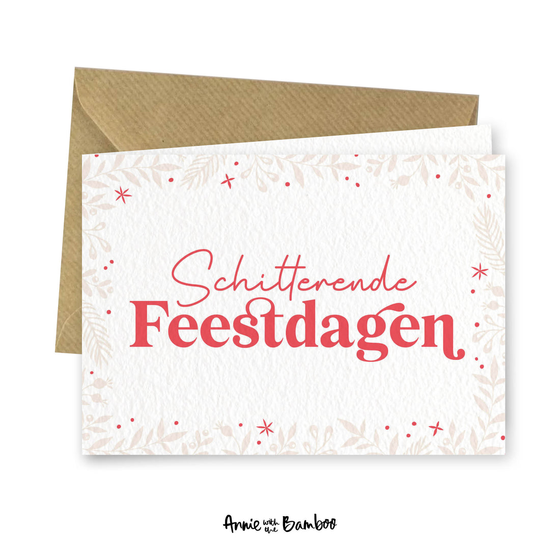Dubbele kerstkaart - Schitterende feestdagen
