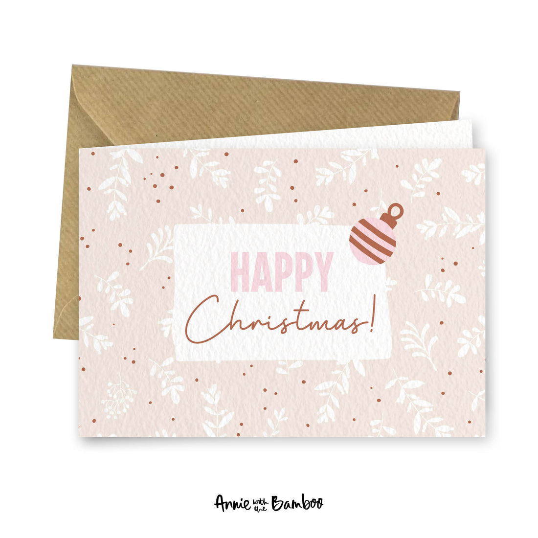 Dubbele kerstkaart - Happy Christmas!