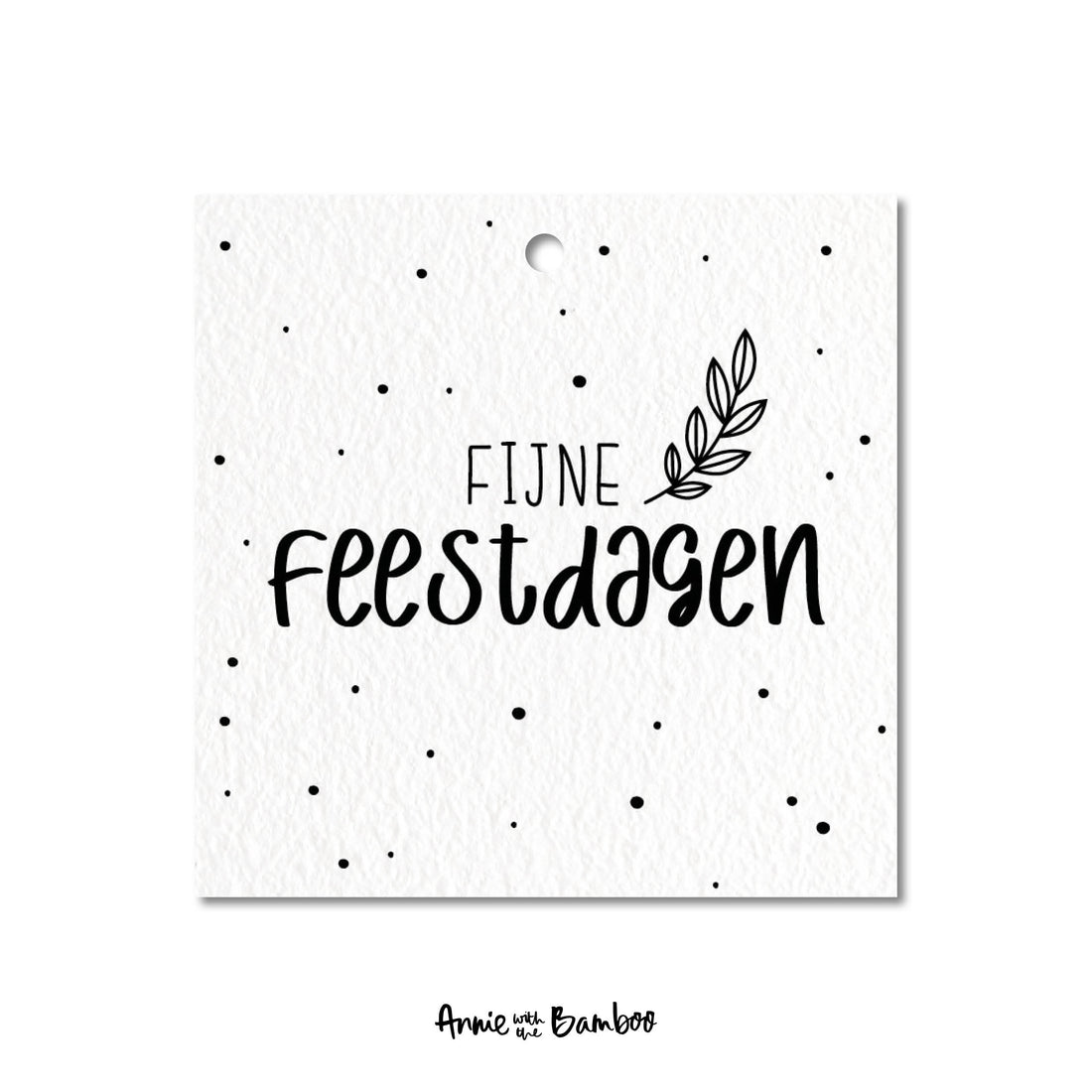 Cadeaulabel - Fijne Feestdagen