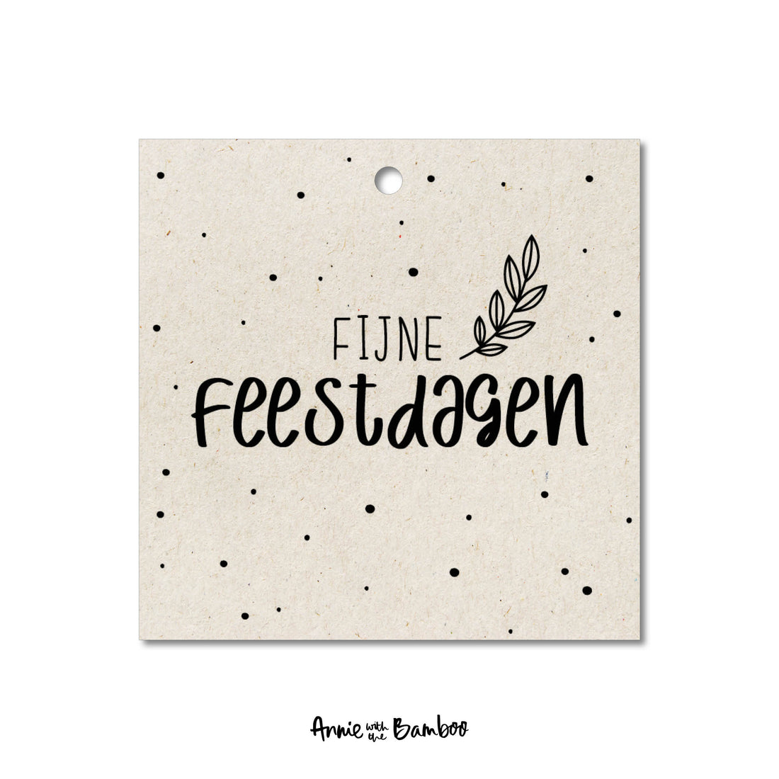 Cadeaulabel - Fijne feestdagen (sale)