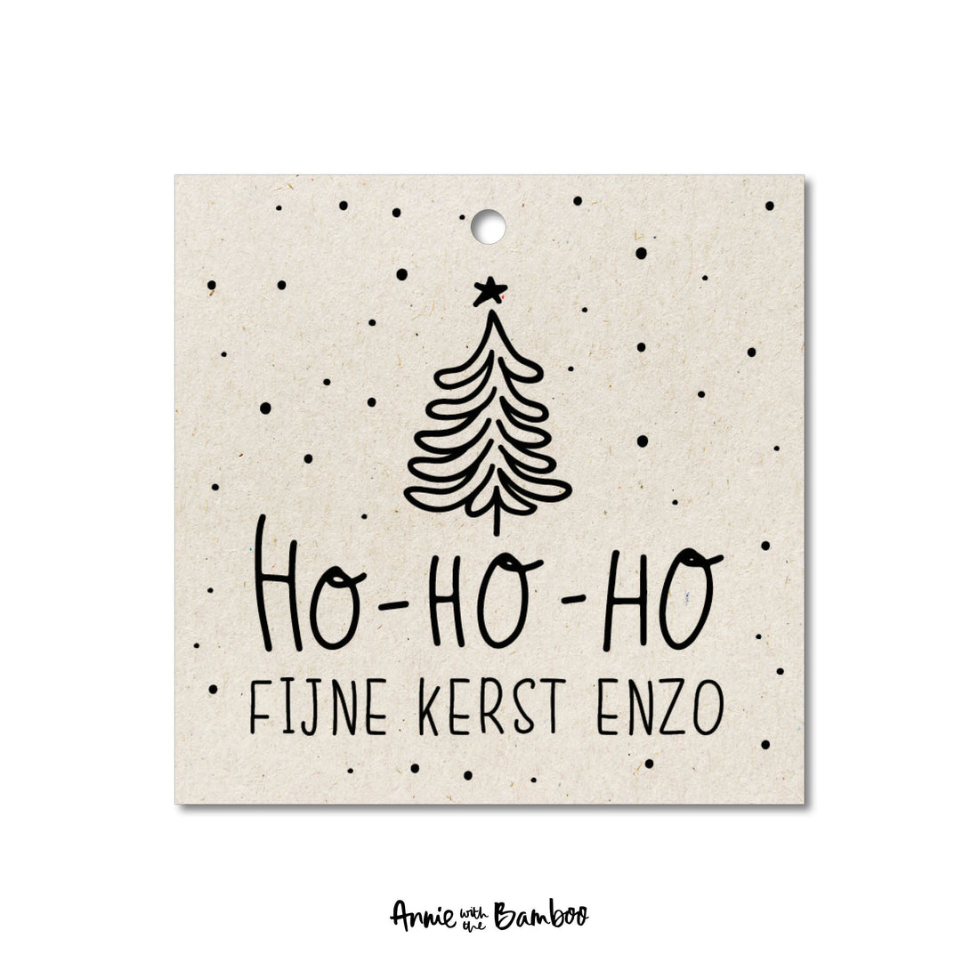 Cadeaulabel - Ho ho ho fijne kerst enzo (sale)