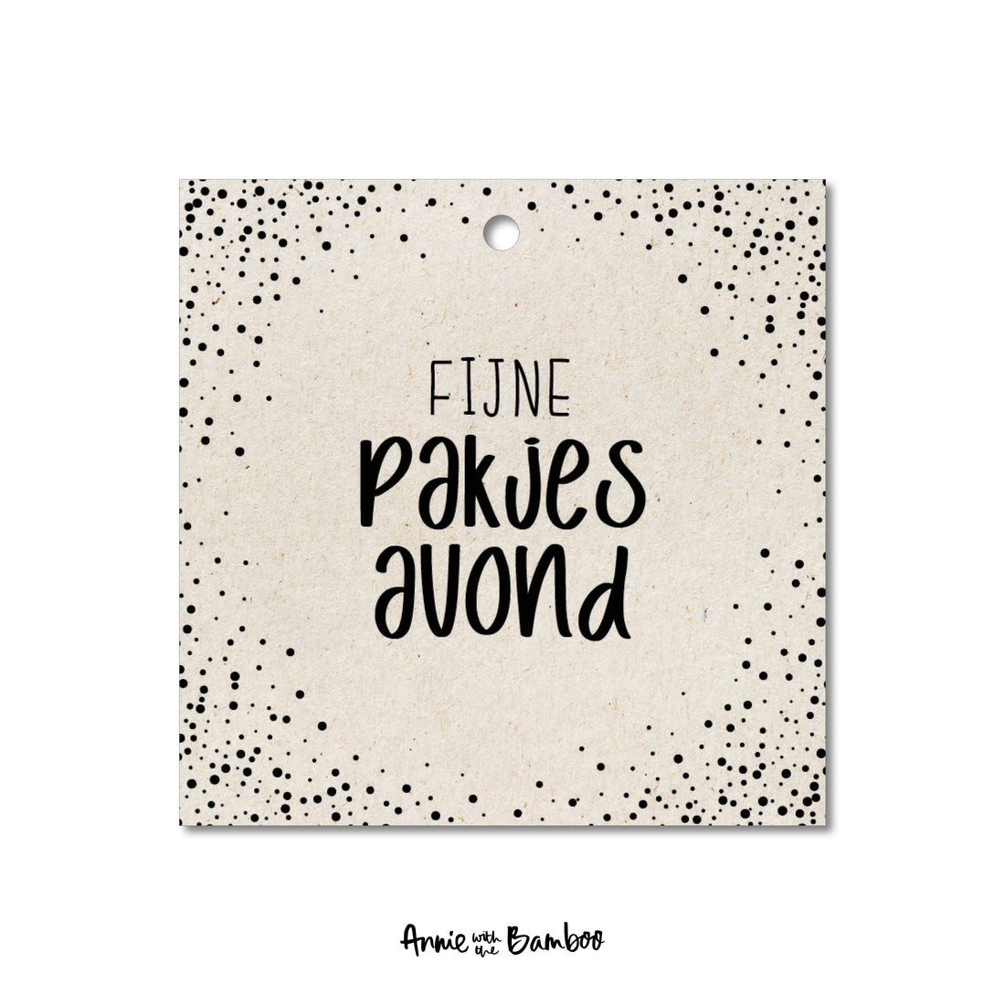 Cadeaulabel - Fijne pakjesavond (sale)