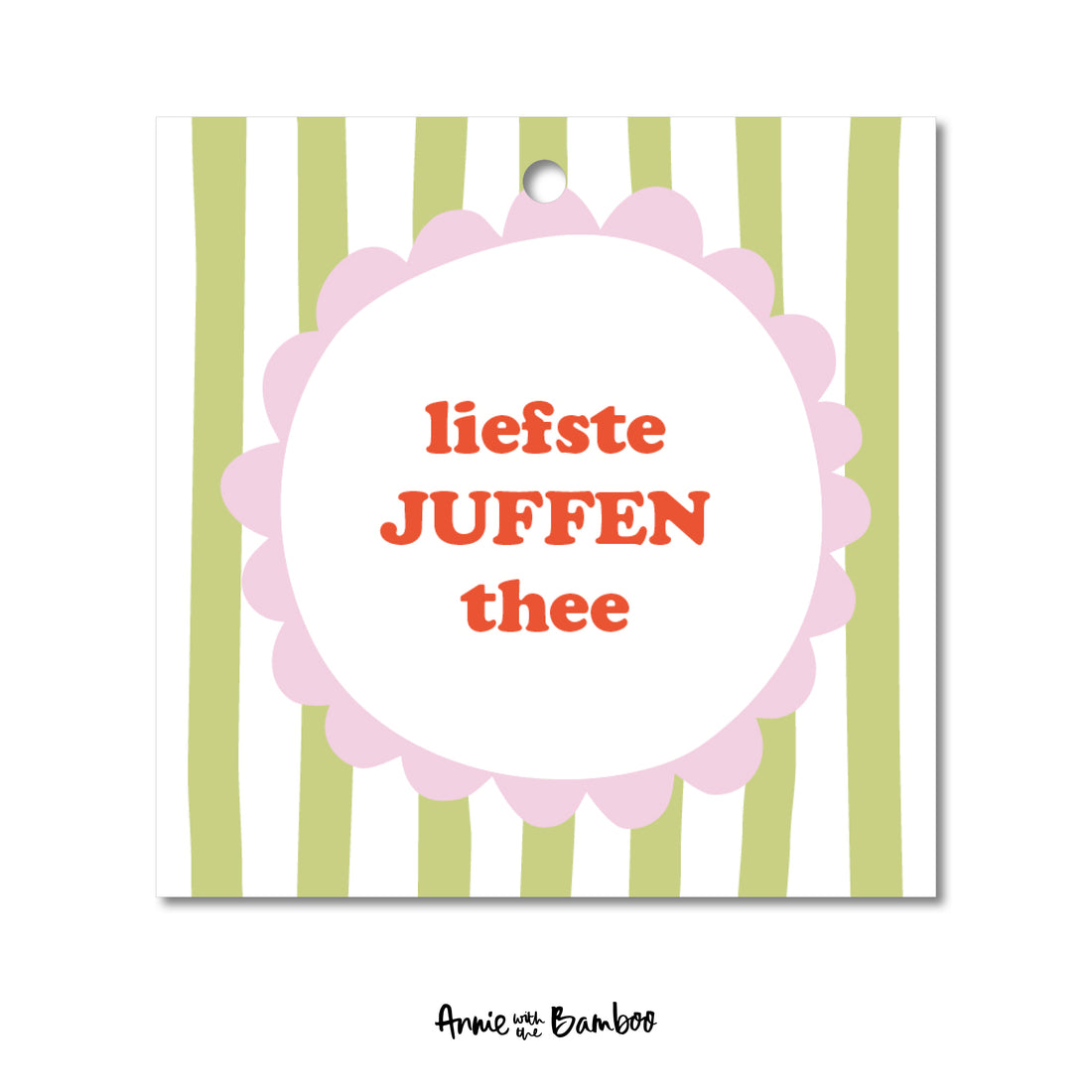Cadeaulabel - Liefste juffen thee