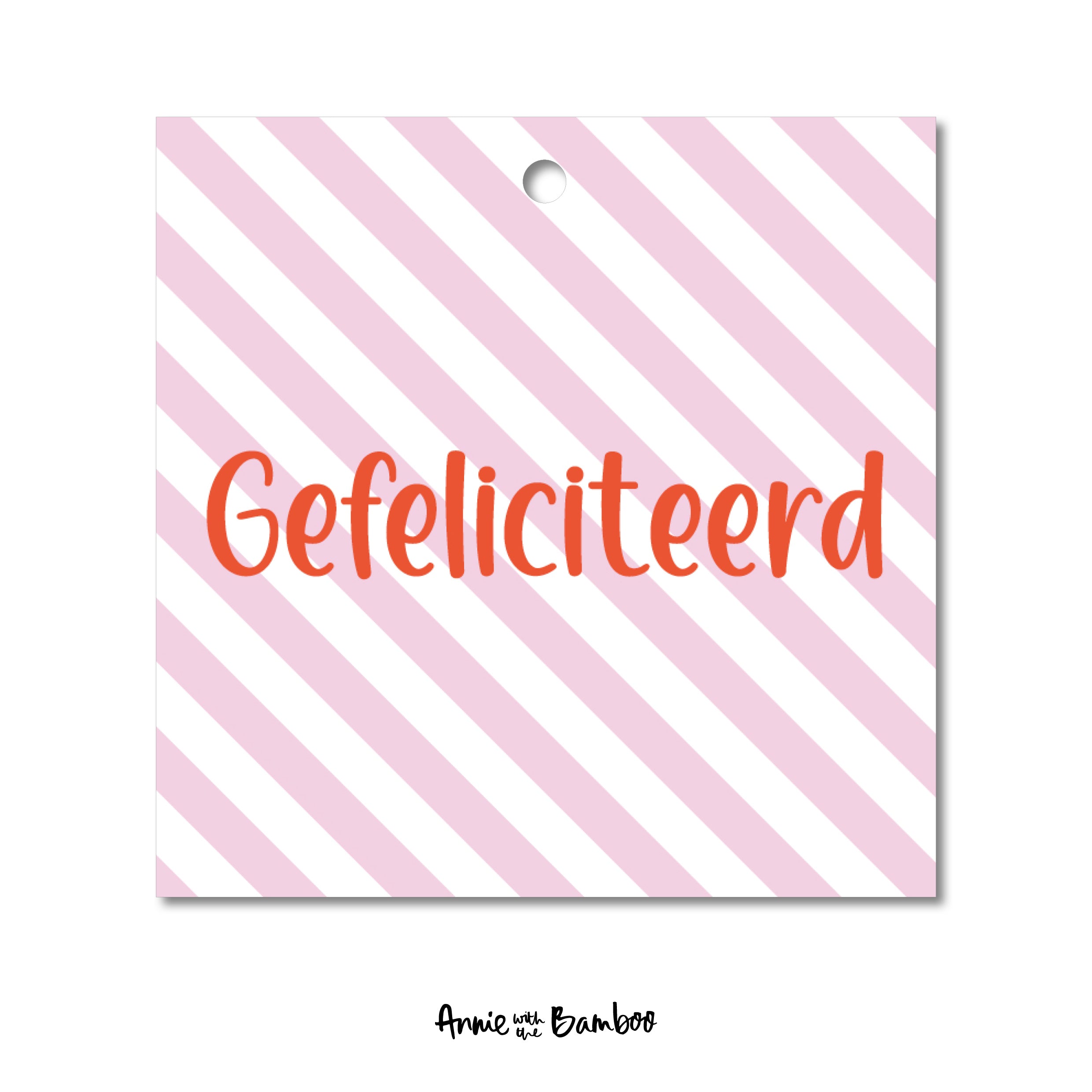Cadeaulabel - Gefeliciteerd