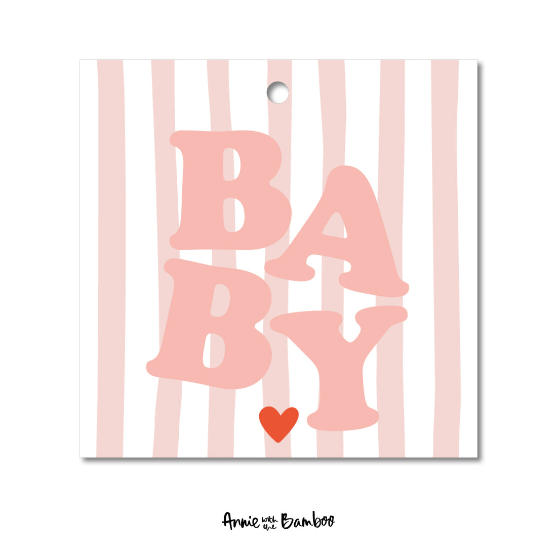 Cadeaulabel - Baby (roze)