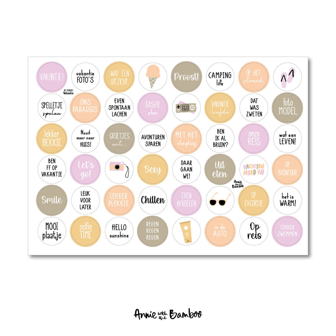 Stickervel - Vakantie