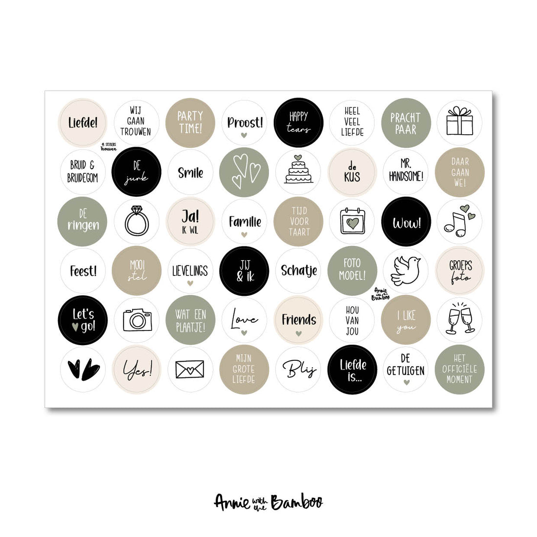 Stickervel - Trouwen