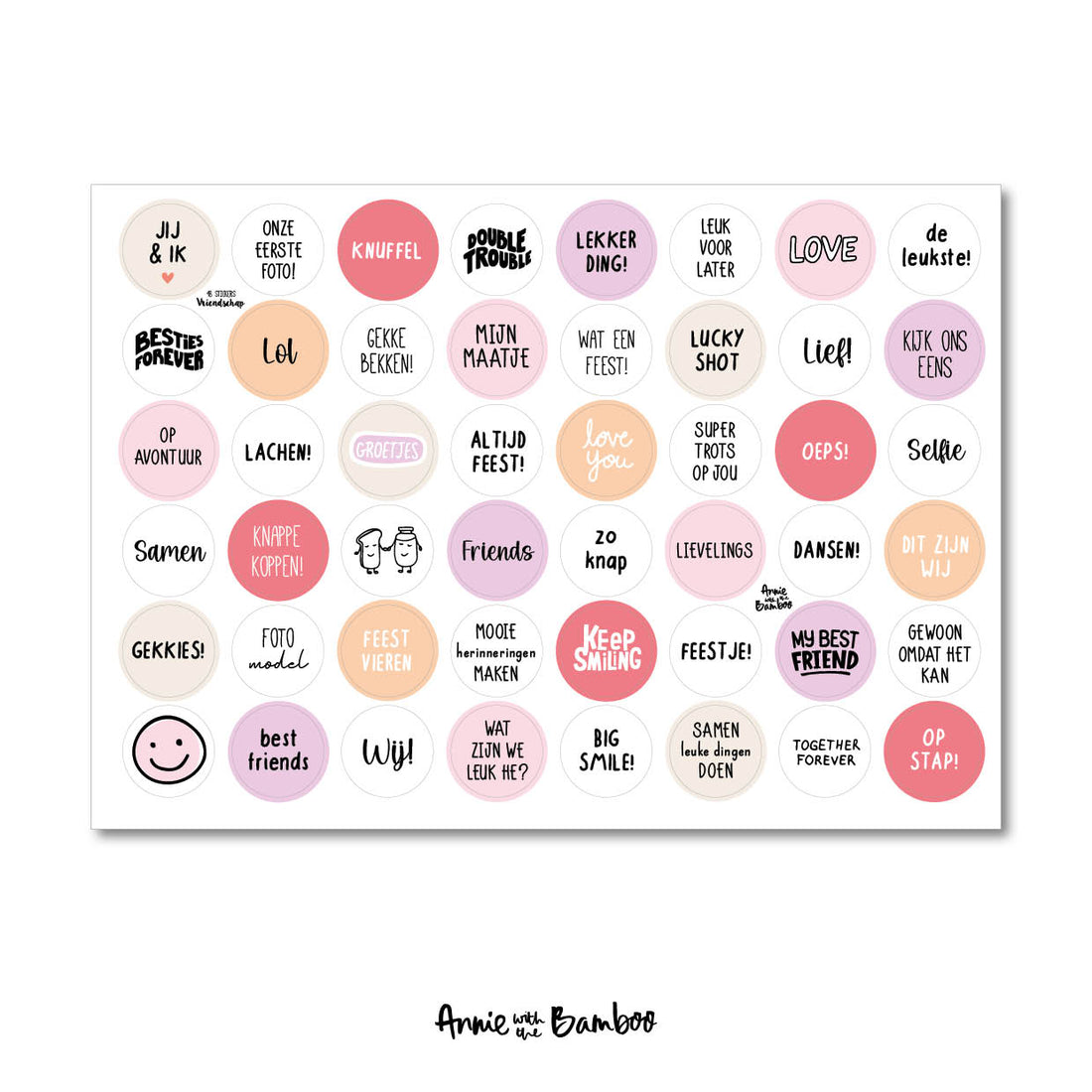 Stickervel - Vriendschap