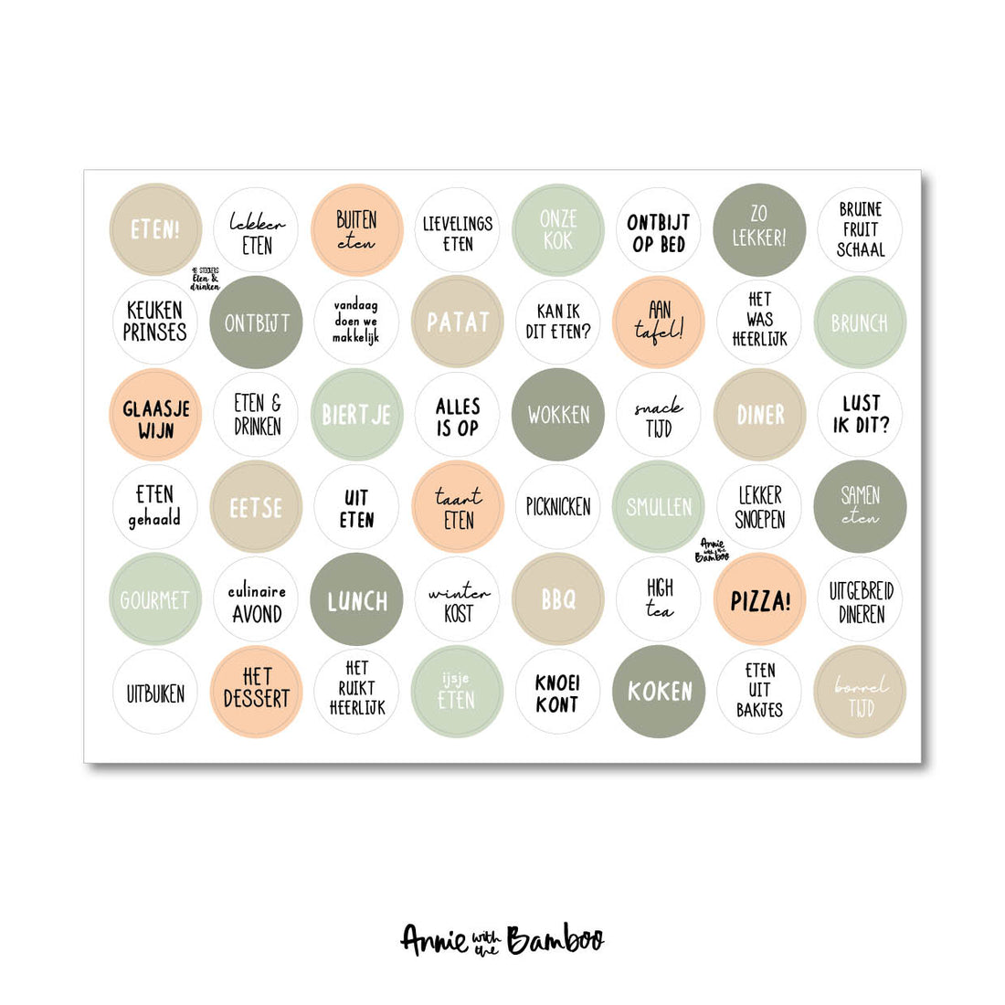 Stickervel - Eten & drinken