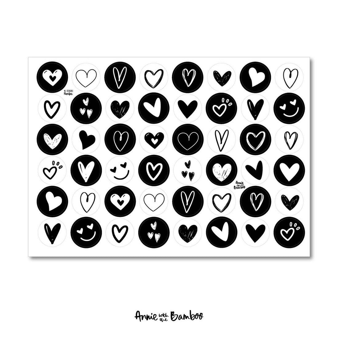 Stickervel - Hartjes