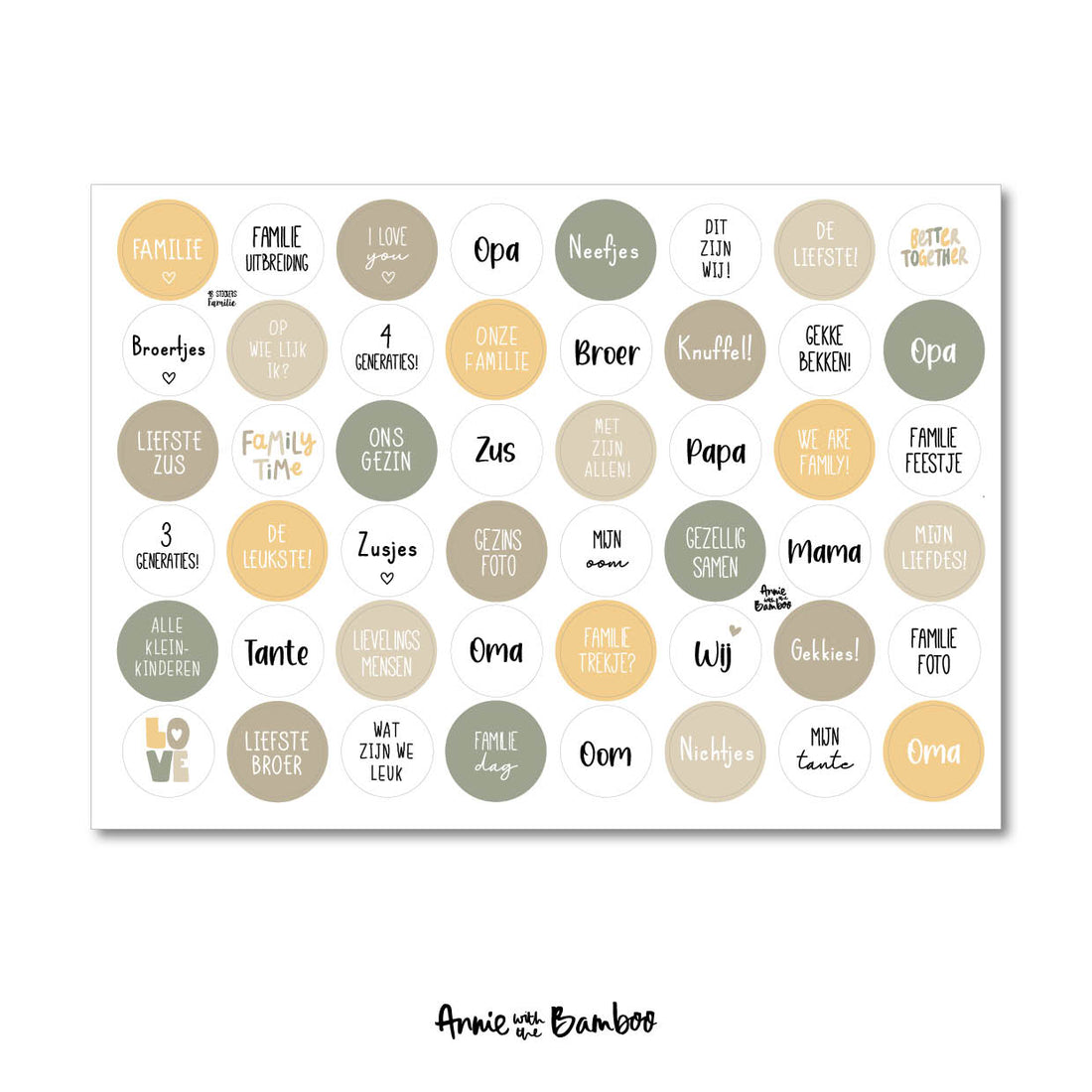 Stickervel - Familie