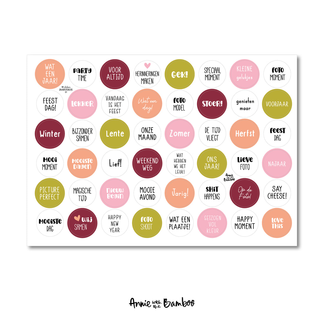 Stickervel - Jaarfotoboek