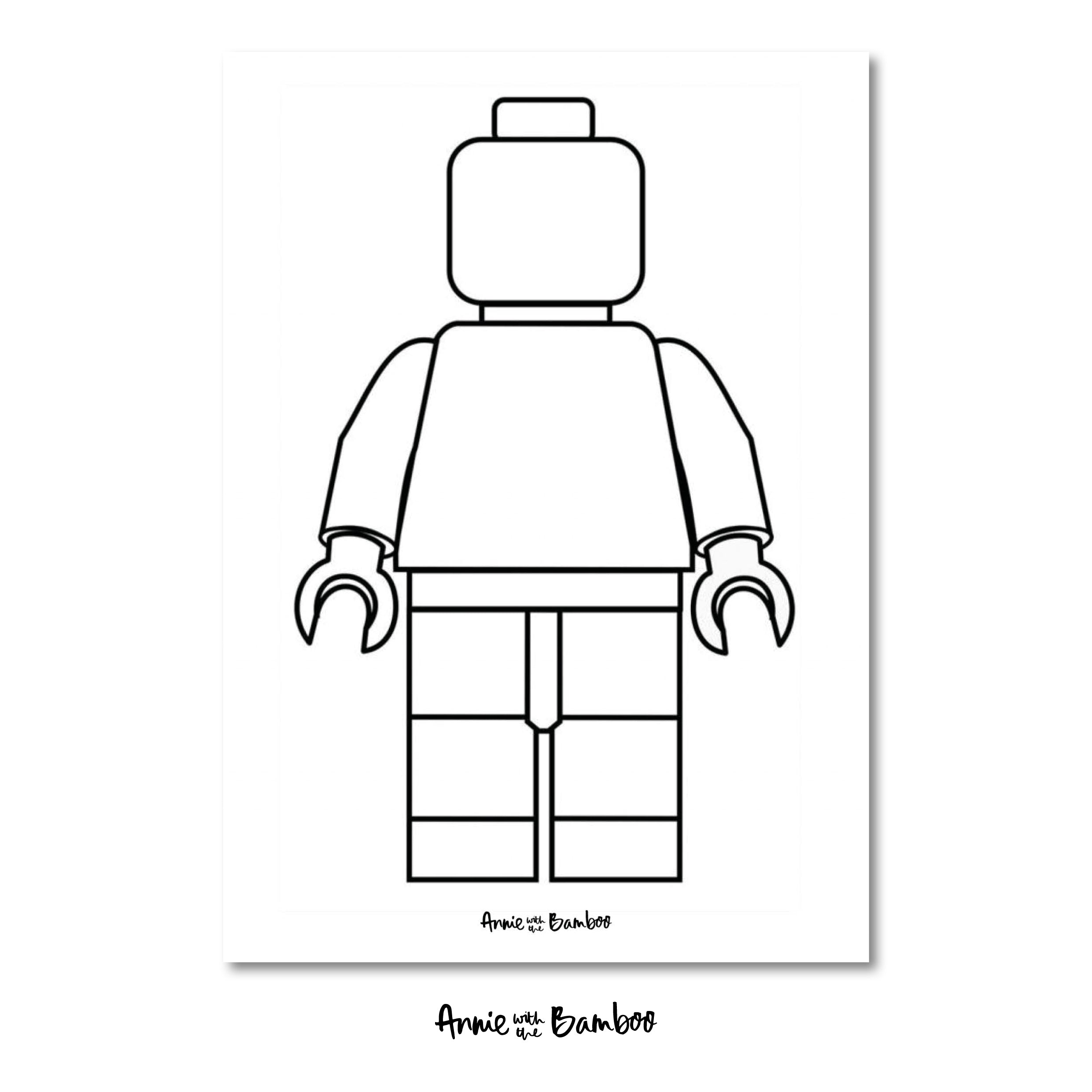 Traktatiekaart - Lego inkleurkaart (5 stuks)