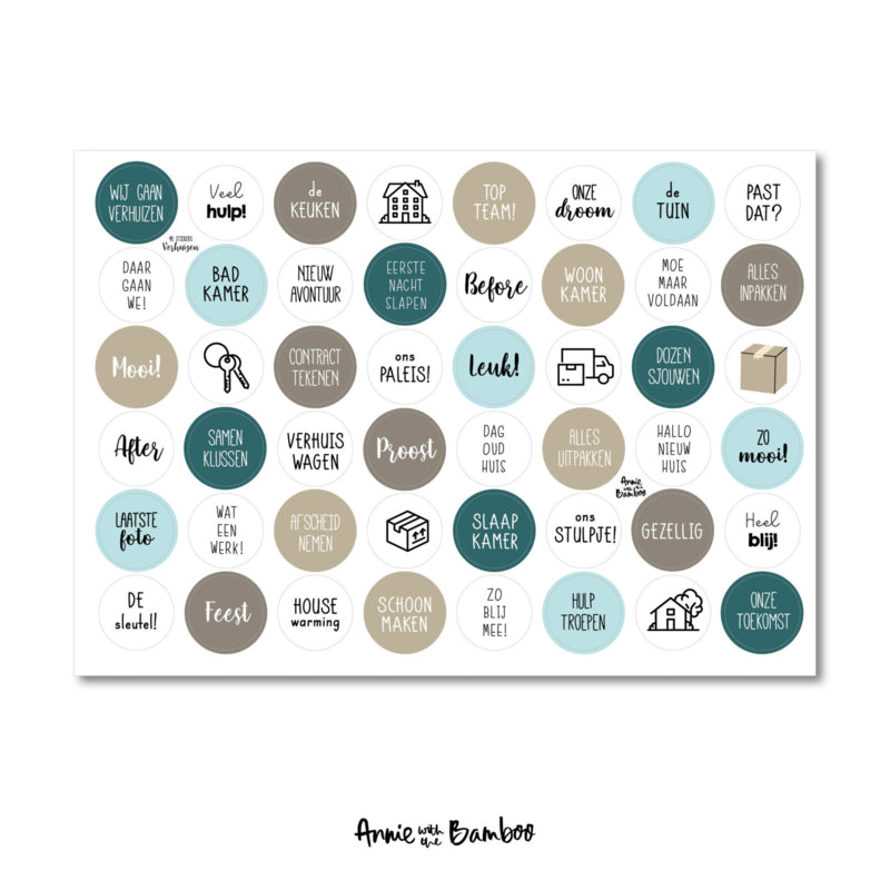 Stickervel - Verhuizen (sale)