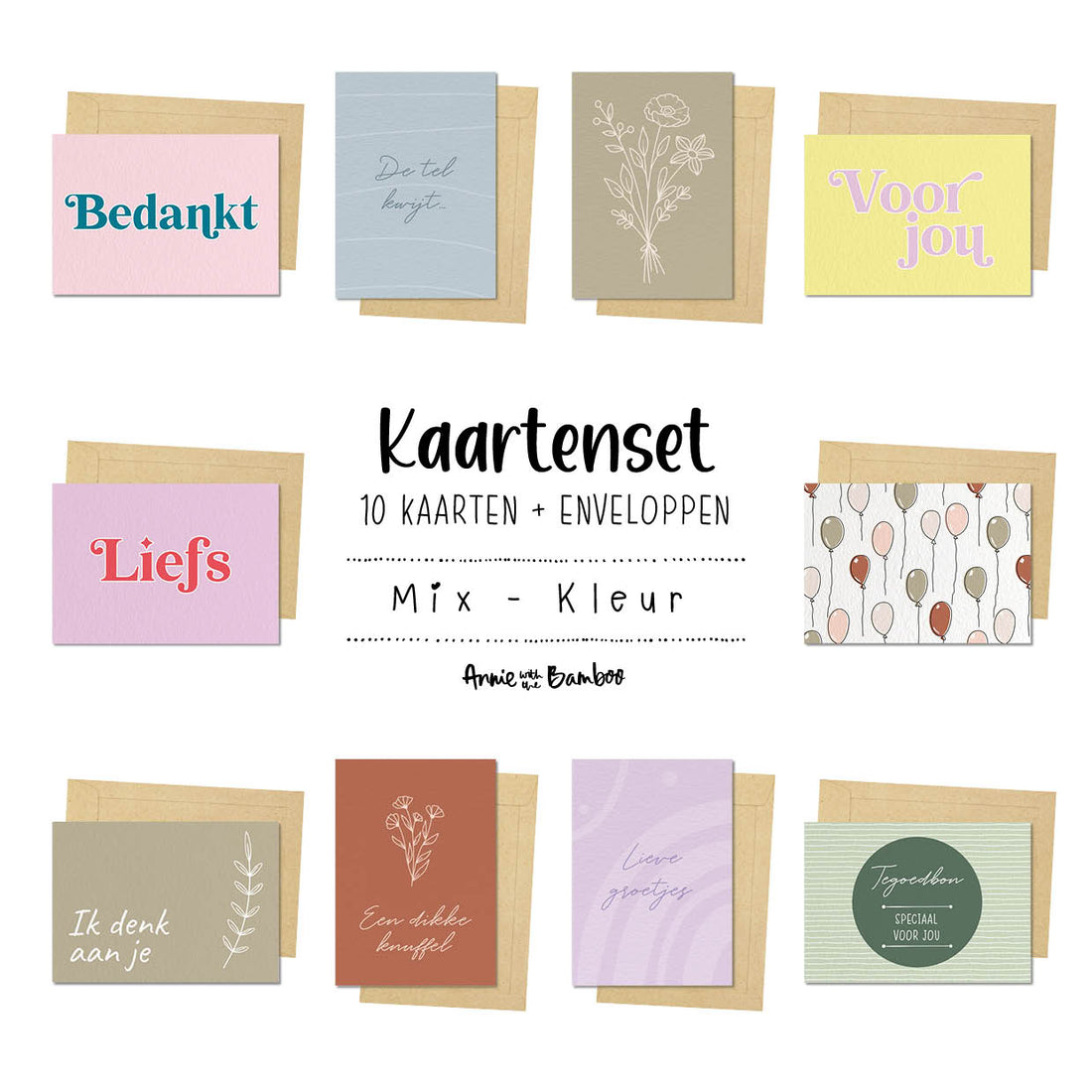 Kaarten voordeelset - MIX KLEUR