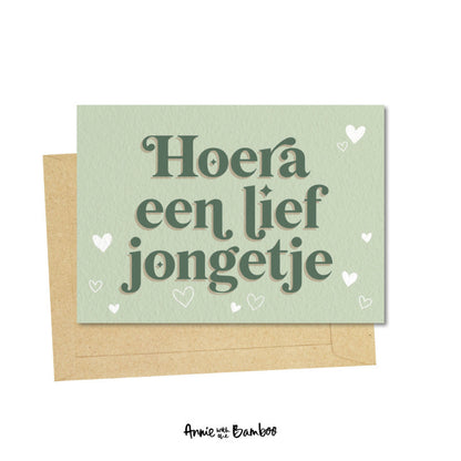 Ansichtkaart - Hoera een lief jongetje