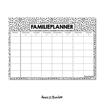 Familieplanner A4 - Dots