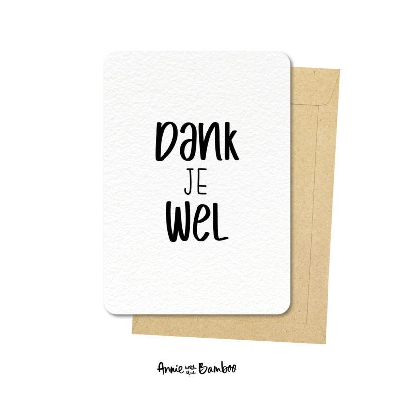 Ansichtkaart - Dankjewel