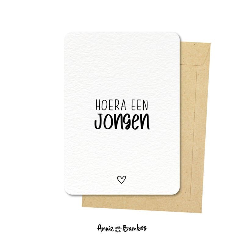 Ansichtkaart - Hoera een jongen