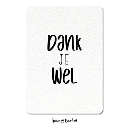 Ansichtkaart - Dankjewel