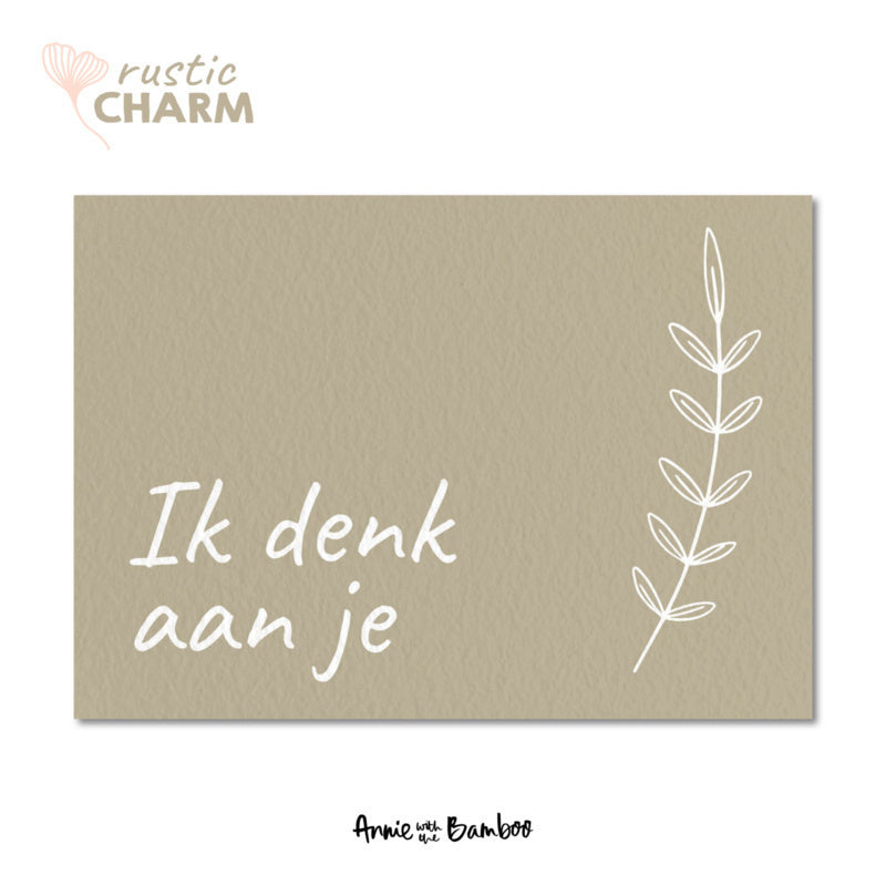 Ansichtkaart - Ik denk aan je