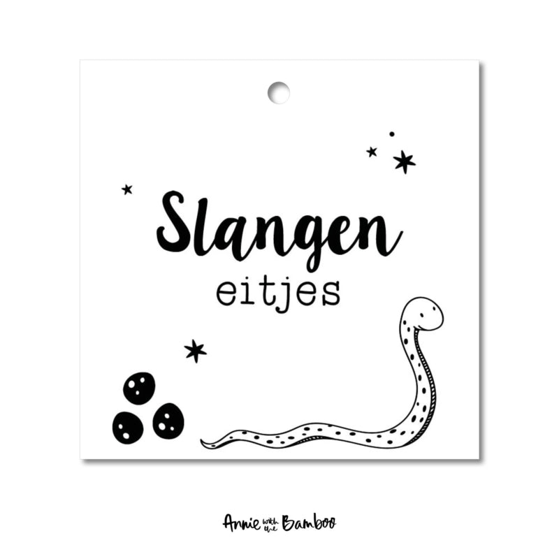 Cadeaulabel - Slangen eitjes