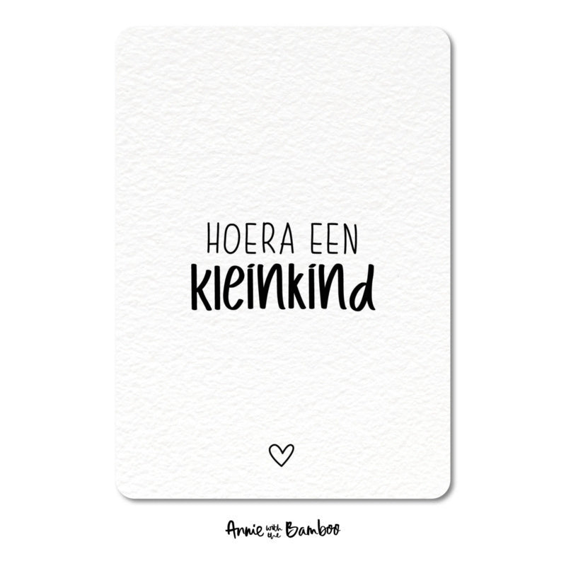 Ansichtkaart - Hoera een kleinkind