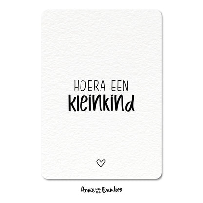 Ansichtkaart - Hoera een kleinkind