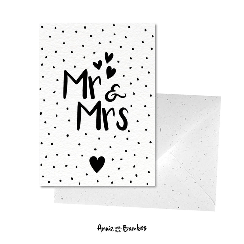 Wenskaart - Mr &amp; Mrs