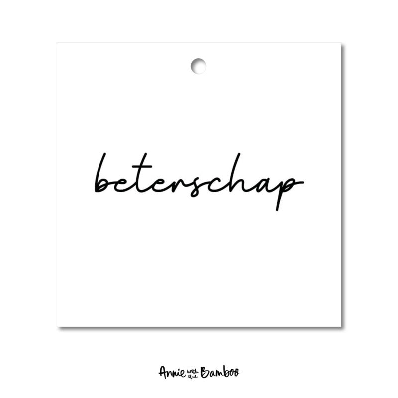 Cadeaulabel - beterschap