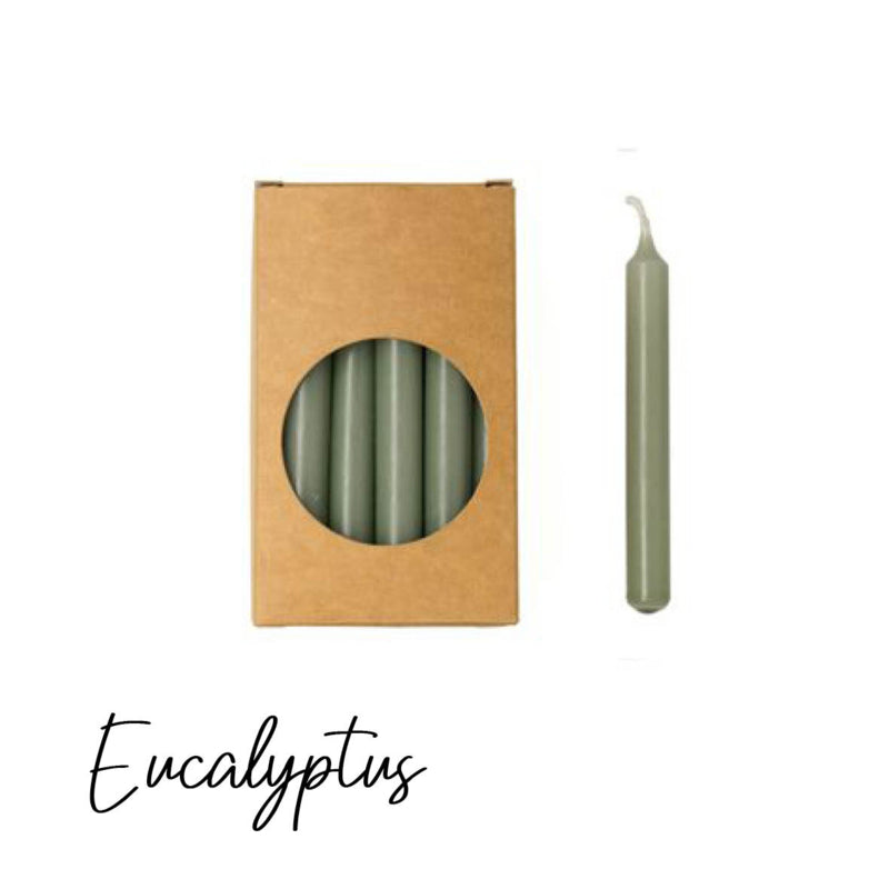 Potloodkaarsjes EUCALYPTUS - 20 stuks