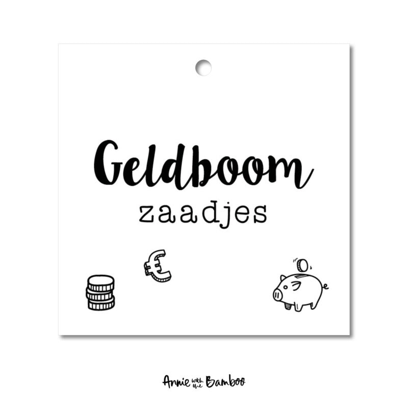 Cadeaulabel - Geldboomzaadjes