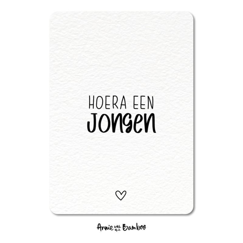 Ansichtkaart - Hoera een jongen