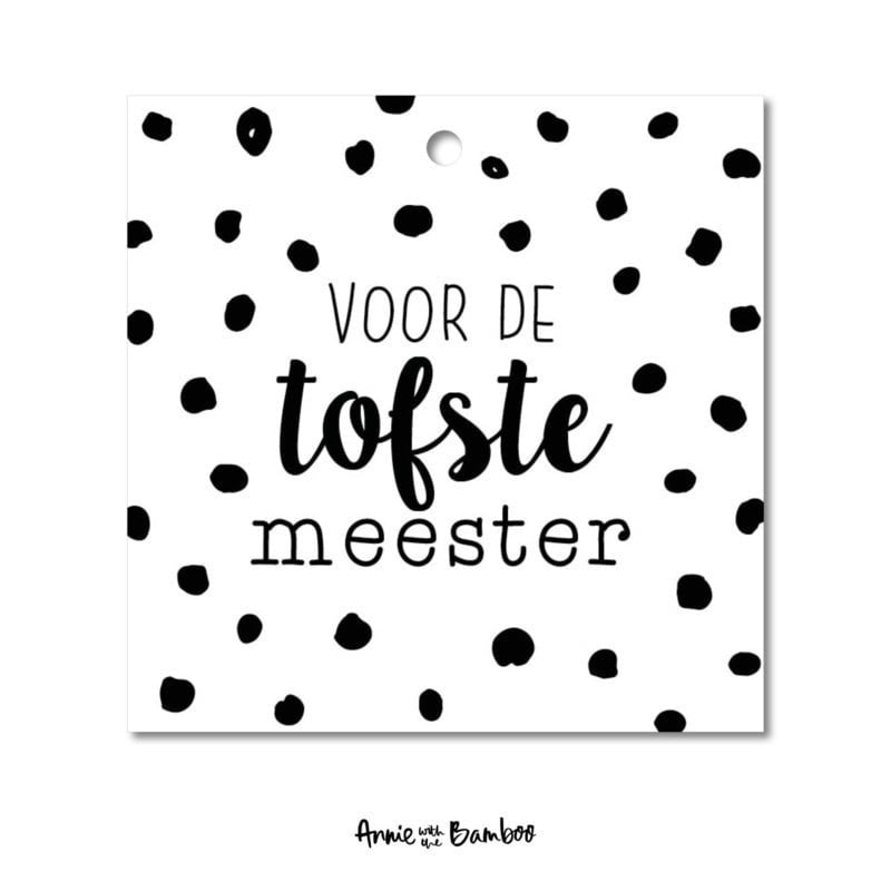 Cadeaulabel - Voor de tofste meester